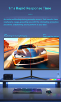 Moniteur de jeu pour PC à écran plat OEM/ODM de 23,8 pouces, noir, 165 Hz, résolution 1920x1080p FHD, écran large, moniteur LED