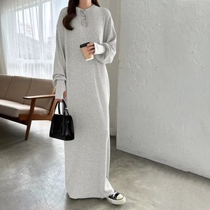 Abito <span class=keywords><strong>lungo</strong></span> da <span class=keywords><strong>donna</strong></span> casual oversize nero a maniche lunghe <span class=keywords><strong>con</strong></span> scollo rotondo e spacchi laterali, vestibilità ampia, per autunno inverno, a strati, tunica lunga per tutti i giorni - Product Image 3