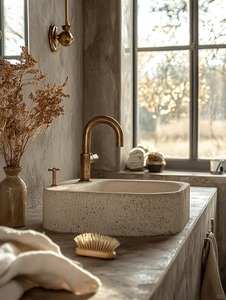 2025 xu hướng mới Phật Sơn Vanity đồ nội thất nhà truyền thống Gốm sứ không gỉ Led cảm ứng ánh sáng phòng tắm tủ không thấm nước MDF - Product Image 5