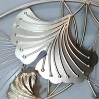 Maison Feuille De Ginkgo En Fer Forgé Décoration Murale Moderne En Métal De Luxe Art Pour Salon
