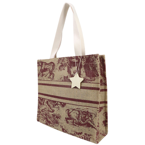 Bolsa de Compras de Lona de Algodón con Logotipo Personalizado y Colgante de Estrella Pequeña - Product Image 4