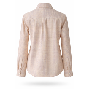 Camisa a Cuadros Texturizada para Mujer, Manga Larga, Cierre de Botones, Estilo Casual para Oficina, Elegante, 100% Algodón, Verano, Proveedor Mayorista ODM - Product Image 2