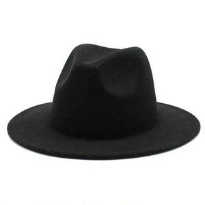 Wholesale Eco-Friendly Promotional Formal Casual Flat Wide Brim Fedora <b>Hat</b> <b>for</b> Unisex Adults Burgundy Solid Color - Product Image 2