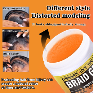 Custom <b>Logo</b> Neat Braid Loc n Twist Gel Private Label for Strong Leave-On Conditioning Shining Hair <b>Jam</b> Braiding Gel - Product Image 3