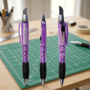 Retractable Blade <b>Ballpoint</b> <b>Pen</b>/Cutter <b>Pen</b> 0.7mm Writing Width Multi-Functional Sports Plastic Promotional <b>Pen</b> - Product Image 3