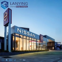 Bangunan Struktur Baja Konstruksi Logam Prefab Modern untuk Showroom & Bengkel Mobil 4S, Gudang, Hanggar, Aula Pameran