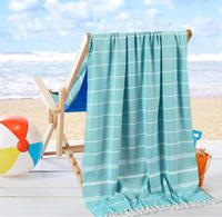 Factory-made Wholesale Turkish Tassel Cotton Beach Towels Blankets Lightweight Breathable Quick-drying Summer Use OEKO-TEX Child