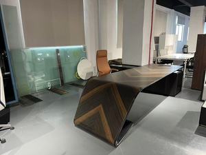 Moderna scrivania da <span class=keywords><strong>ufficio</strong></span> in MDF a forma di L mobili di lusso Executive Office Manager da tavolo scrivania modulare da <span class=keywords><strong>ufficio</strong></span> scrivanie - Product Image 3