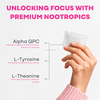 Sachets Énergétiques Nootropiques 50mg Caféine Alpha-GPC Complément Concentration pour Adultes Formule Personnalisée Usine GMP Vente en Gros Saveur Personnalisée