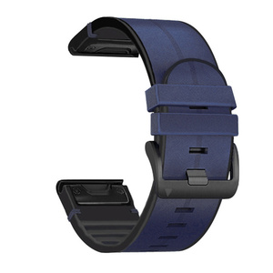Easyfit Bracelets <span class=keywords><strong>Bracelet</strong></span> pour <span class=keywords><strong>Garmin</strong></span> Fenix 7X/7/6X/6 Pro/5X/5 <span class=keywords><strong>Epix</strong></span> Gen <span class=keywords><strong>2</strong></span> Smartwatch 22 26MM Cuir + <span class=keywords><strong>Bracelet</strong></span> Silicone Respirant - Product Image 5