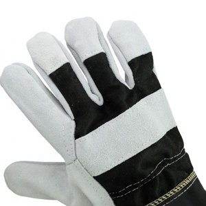 Gants de gréeur canadiens en gros Gants en cuir de vachette fendu du Pakistan Gants de travail à usage quotidien guantes de trabajo de cuero - Product Image 4