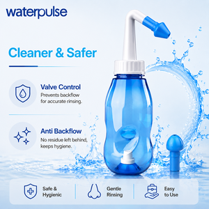 Waterpulse brevetto portatile bottiglia di lavaggio nasale <span class=keywords><strong>sinusite</strong></span> <span class=keywords><strong>sinusite</strong></span> per acqua salata per adulti e bambini pulizia quotidiana del naso - Product Image 6
