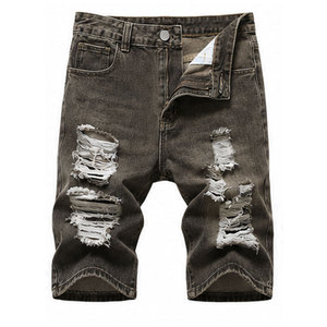 Shorts en jean légers et respirants pour hommes, 100 % coton, coupe ajustée, impression de logo personnalisée, qualité supérieure, directement de l'usine - Product Image 5