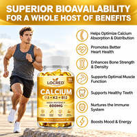 Fabricant de capsules molles personnalisées de vitamine D3 K2 (60 unités) pour l'absorption du calcium, le soutien immunitaire et l'énergie – Marque privée