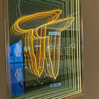 Enseigne néon LED professionnelle 3D à effet miroir infini, étanche IPX3, pour affichage lumineux en centre commercial, magasin, maison et publicité