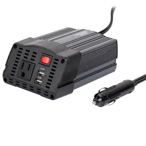 Onduleur de voiture compact 150W convertisseur DC vers AC 12V à 110V avec chargeur USB conception prise en charge OEM