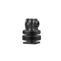 Adaptateur de base à triple griffe en alliage d'aluminium avec vis 1/4 et griffe porte-accessoire, compatible avec Insta360 X5/X4, GoPro Hero14 et appareil photo reflex numérique