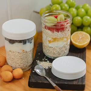 Vente en gros de pots à condiments personnalisés en verre Mason de 4 oz, 8 oz, 12 oz et en verre de 1 gallon avec couvercles d'étanchéité en silicone - Product Image 4