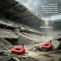 Moniteur de tremblement de terre et d'inclinaison pour tribunes de stade 001 Deg IP66 avec fixation magnétique, alerte de barres d'armature continue pour stades