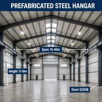 Hangar Prefabricado de Acero, Estructura de Acero para Almacenamiento, Hangares, Almacenes, Estructura de Celosía
