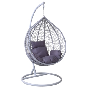 Fauteuil <span class=keywords><strong>suspendu</strong></span> en rotin de style nid d'oiseau/goutte d'eau pour intérieur/extérieur/salon, hamac/chaise suspendue en rotin de jardin avec coussins - Product Image 3