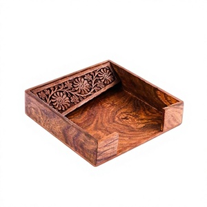 Vente directe de luxe Durable en bois serviette en tissu porte-boîte de rangement Unique incroyable conception de fantaisie pour la maison hôtel Restaurant fête - Product Image 1