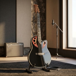 EARTHGRACE PTK-<span class=keywords><strong>4</strong></span> OEM Elektroakustische Gitarre mit Fichtendecke, geflammtem Ahorn, Cutaway und Schalenboden, mit EQ-Vorverstärker, 41 Zoll, professionell - Product Image 2