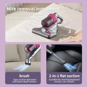 HB-808 Handheld Mattress Vacuum Cleaner Powerful Deep Cleaning Machine With UV Lamp Dust Mite Sensor Bed Mattresses Vacuum 100W