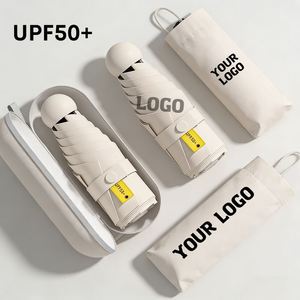Parasol de voyage portable avec protection solaire UPF 50+ et logo personnalisé coloré, idéal pour les femmes, cadeau promotionnel - Product Image 1