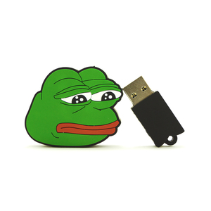 Clé USB 3D mignonne en silicone <span class=keywords><strong>Pepe</strong></span> la grenouille, clé USB de dessin animé 8 Go 16 Go 32 Go 64 Go 128 Go pour étudiants et cadeaux - Product Image 6