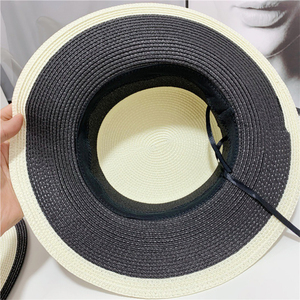 Phụ Nữ Của Mặt Trời Hepburn Phong Cách Màu Đen Trắng Màu Phẳng Hàng Đầu Mũ Rơm M Anh Thời Trang Pháp Mũ Thanh Lịch - Product Image 5