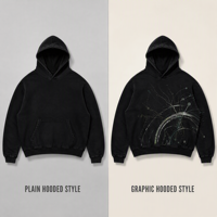 Sweat à capuche noir Original Forest Orbit avec motif abstrait inspiré du web, pull unisexe pour streetwear, collection printemps, ODM, respirant, en tissu multicouche
