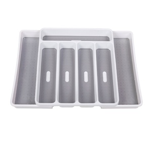 Kitchen plastic drawer organizer Expandable Cutlery Tray Drawer Organizer Adjustable Cutlery Tray Cutlery Knife Tools Holder