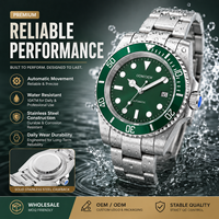 Montre personnalisée OEM pour homme, classique, tendance, en acier, mode masculine, étanche, montres mécaniques en acier inoxydable pour affaires