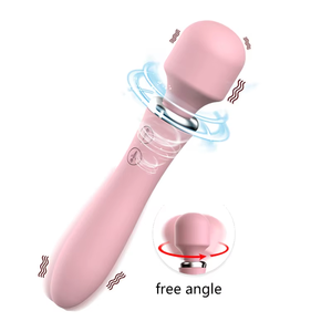 Vibrateur AV pour femmes Rechargeable Masseur vibrant double extrémité avec réglages de vitesse variables Silicone étanche Jouet <span class=keywords><strong>sexy</strong></span> - Product Image 3