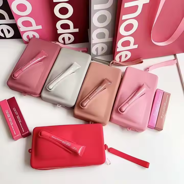 Luxury 3D Creative Design Silicone Crossbody Cosmetic Bag with Mobile Phone Storage Waterproof & Shockproof