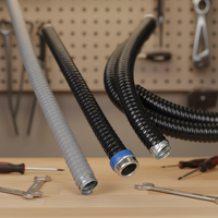 Tuyaux de conduite électrique flexibles en acier galvanisé revêtus de PVC, résistants au feu UL94-V0, étanches, certifiés CE pour l'automobile