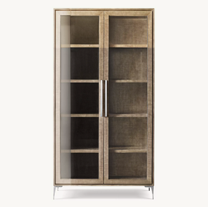 Gabinete de forma minimalista Sassanid OEM Gabinete de vidrio Benoit de acero inoxidable pulido de Marta lacada - Product Image 4