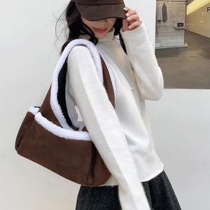 Customized Women's Fashion Trendy Handbag Women's Handbag Suede Women's Shoulder Bag - Product Image 3