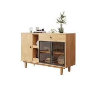 New modern minimalist living room/dining room <b>storage</b> <b>sideboard</b>, solid wood multi-functional <b>storage</b> cabinet, large capacity - Product Image 5