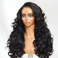 Big Bouncy Waves mit Seitenteil Loose Wave Layers 13*4 Pre Everything Lace Frontal Perücke mit Invisi Draw string Perücken Echthaar