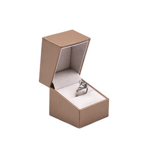 High End Lightweight PU Paper Jewelry <b>Box</b> Exquisite Design For Necklaces <b>Rings</b> Custom Colors Logos Durable Retail Packaging - Product Image 4