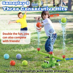 Crocodile Plastic Water Ball Launcher Set with Bat and Balls for Boys Outdoor Play - Product Image 2