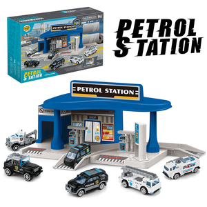 Giáo dục trẻ em hợp kim xe đồ chơi trạm xăng bãi đậu xe đồ chơi theo dõi xe - Product Image 6