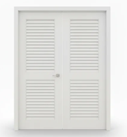 Porte à persiennes moderne ventilée en bois pour placard et buanderie, sur mesure – Offre spéciale