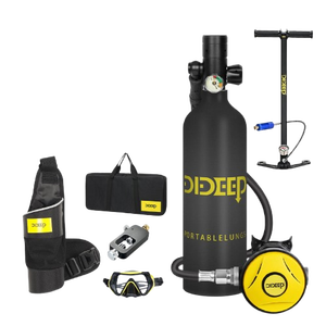 Mini-bouteille de plongée haute pression en alliage d'aluminium 1L, rechargeable, ensemble de respiration pour plongée sous-marine, 15-20 min, unisexe - Product Image 1