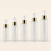 Bouteille et pot en verre givré avec logo personnalisé, flacon pompe pour lotion, flacon de maquillage, emballage cosmétique, conteneur 120ml 100ml 40ml 50g 30g