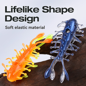 WEIHE 8,2 cm 6,31 g 3 pièces/paquet 6 couleurs Leurre de pêche souple flottant en TPE, design creux en forme de concombre de mer, nage réaliste - Product Image 4