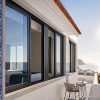 Ventanas Corredizas Horizontales de Aluminio con Doble Acristalamiento, Resistentes al Viento y a Impactos, Modernas para Viviendas