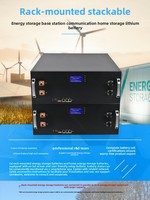 Système de stockage d'énergie domestique solaire hybride LiFePO4 51,2 V 10 kWh 20 kWh, personnalisé en usine, monté sur rack, empilable, avec BMS
